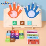 Montessori-Inspired Wooden Teaching Aids for Children Kindergarten Learning Finger Math Cognitive Educational Arithmetic Toys