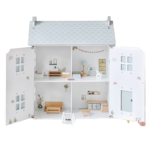 Nordic Style Children's Wooden Double-decker Simulation Role-playing Interactive Dollhouse Educational Play House Toys