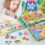 Educational Toys Preschool Kindergarten Learning Busy Book with Sticker Activities for Kids Picture Books