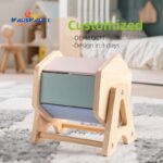 Montessori Wooden Spinning Drum with Bell Sensory Development Infants & Kids Educational Toys