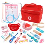 Educational Kids Pretend Play Set Support Mixed Batch Wooden Kids Pretend and Play Doctor Set