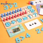 Hot Children's Early Education Wooden Math Cards Addition and Subtraction Puzzle for Kids Fun Playing Toys