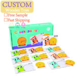 Wooden Clock Teaching Aids Model Montessori Educational Children DIY Digital Time Awareness Learning Tools Wooden Toys