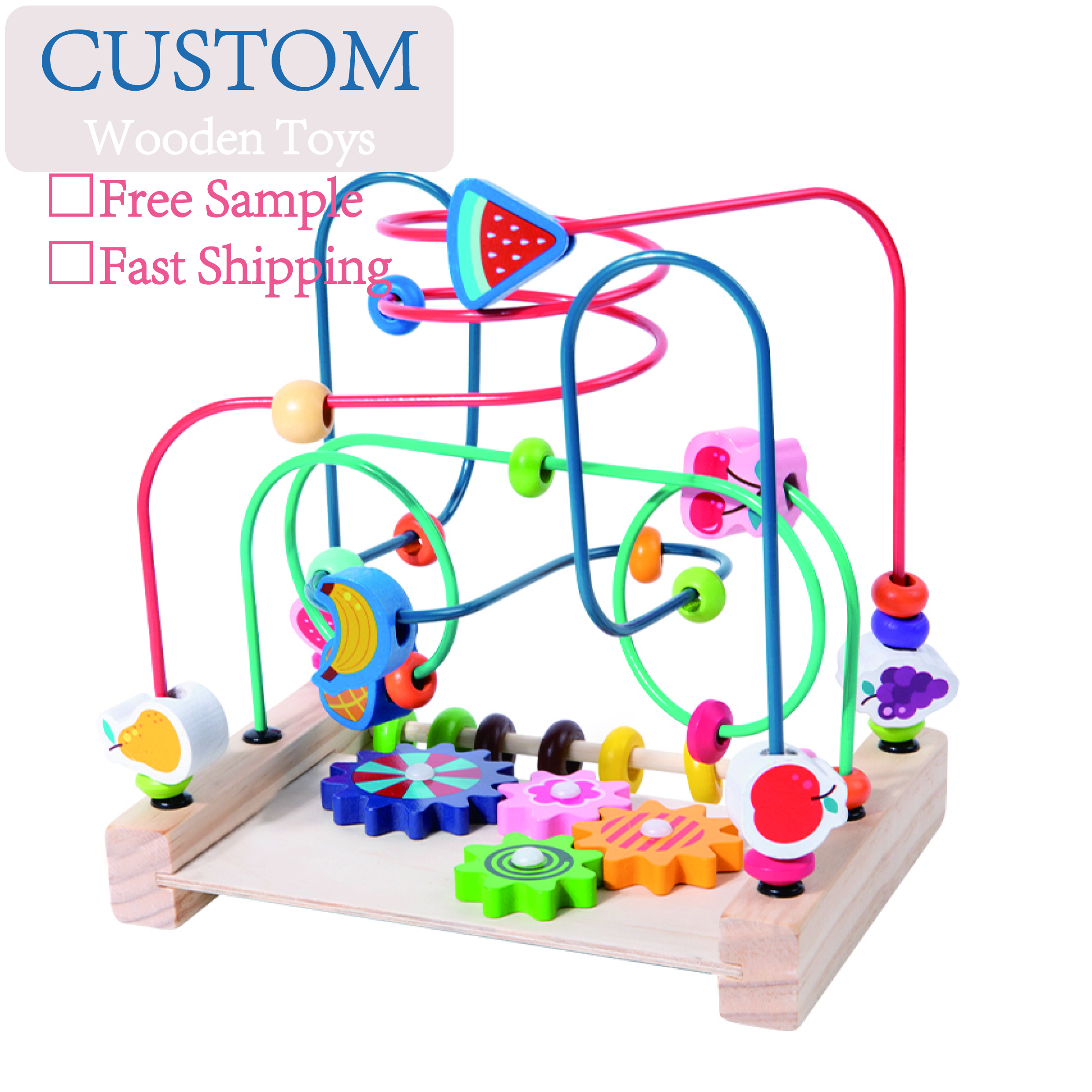 H1271350448fe492f921de60c36e99e0bR Safety Wooden Beads Maze Roller Ccoaster Game Educational Sliding Beads Early Educational Toys - Image 1