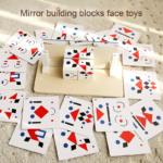 Early Education Wood Toy for Children Puzzle Mirror Image Building Blocks Face Changing Shape Matching Educational Toys