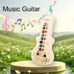 Children's LED Light Educational Wooden Toys Early Learning Intelligence Music Guitar Creative Wooden Toys