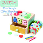 Hot Sale Montessori Educational Toy Unisex Wood Shape and Color Sorting for Early Education Children New Arrival Baby Set