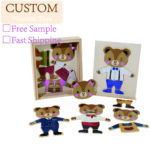 Unique Design Children Change Clothes Puzzle Montessori Wooden Toys  Exercise Imagination for Children