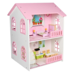 Double-sided Wooden Pretend Play Dollhouse Children's Mini Simulation Furniture Princess House