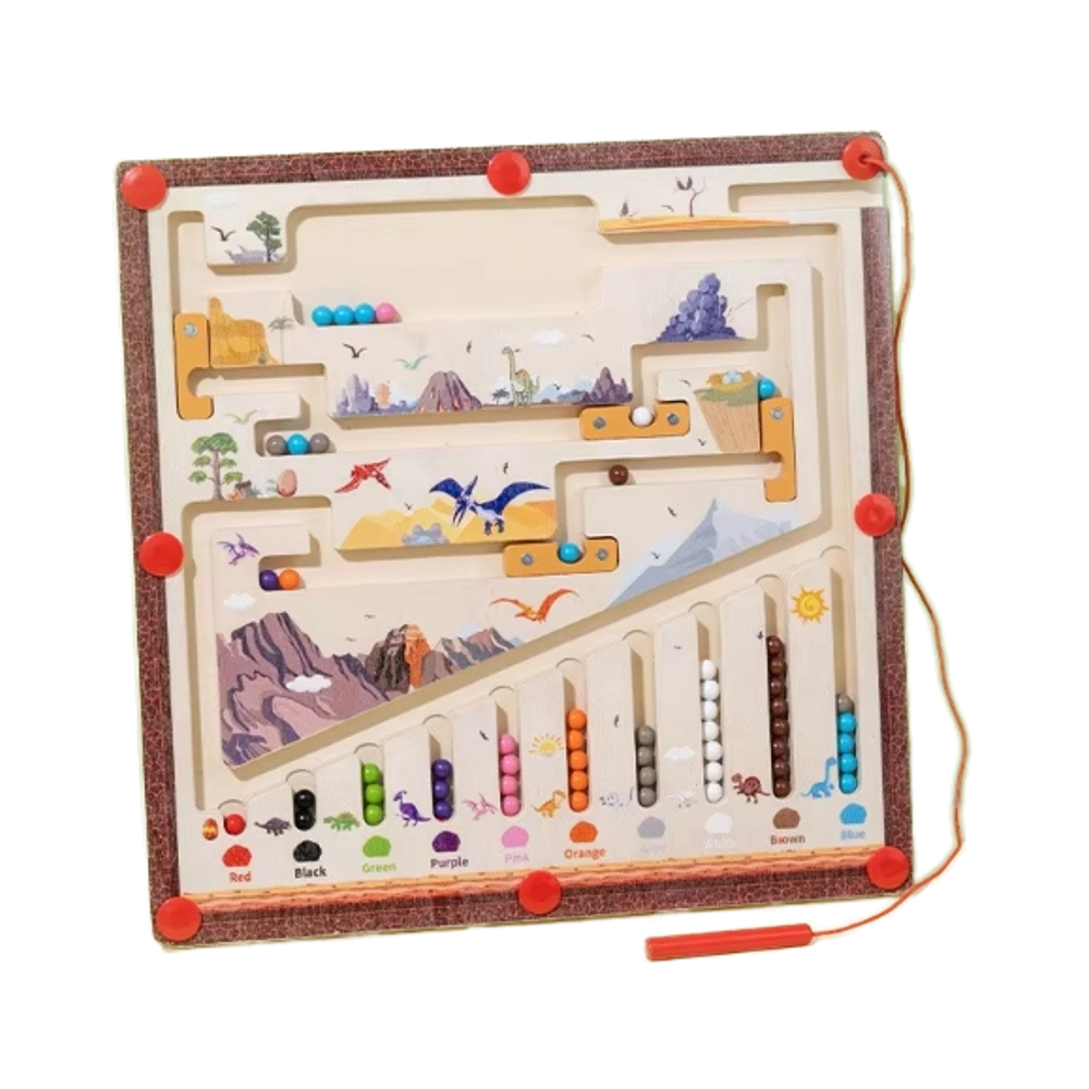 H3e222584454248569c7773112544c95bg Quality Protection Montessori Early Education Educational Maze Toys Wooden Matching Board Puzzle Toys - Image 1