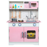 Most Popular Colorful Wooden Kitchen Toy Pretend Play Game Cooking Play Set for Toddlers