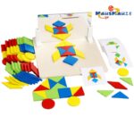 Children's Early Education Educational Montessori Shape Color Cognitive Matching Toys Creative Mirror Geometric Puzzle