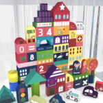 OEM ODM High Quality Building Rainbow Block Sets with Urban Street View Chidren Stacking Building Blocks