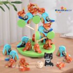 Early Education Bird Balance Building Blocks Double Battle Stacking High Training Hand-Eye Coordination Wooden Toys