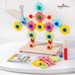 Children's Wooden Nut Gear Mushroom Nail Assembly Educational Toys for Early Kindergarten Recognition Wooden Toy