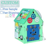 Children's Early Education Educational Wooden Toys Montessori Busy House Baby Wooden Early Education Treasure Box