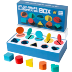 Children's Educational Early Education Geometric Shapes Blocks Matching Game Color Cognitive Training Wooden Toys