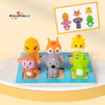 Small Animal Transposition Game Children's Early Education Animal-themed Cognitive Memory Training Wooden Toys for Baby