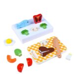 Factory Price Unisex Wooden Magnetic Simulation Toys Cutting Vegetable & Fruit Kitchen Game Play Set