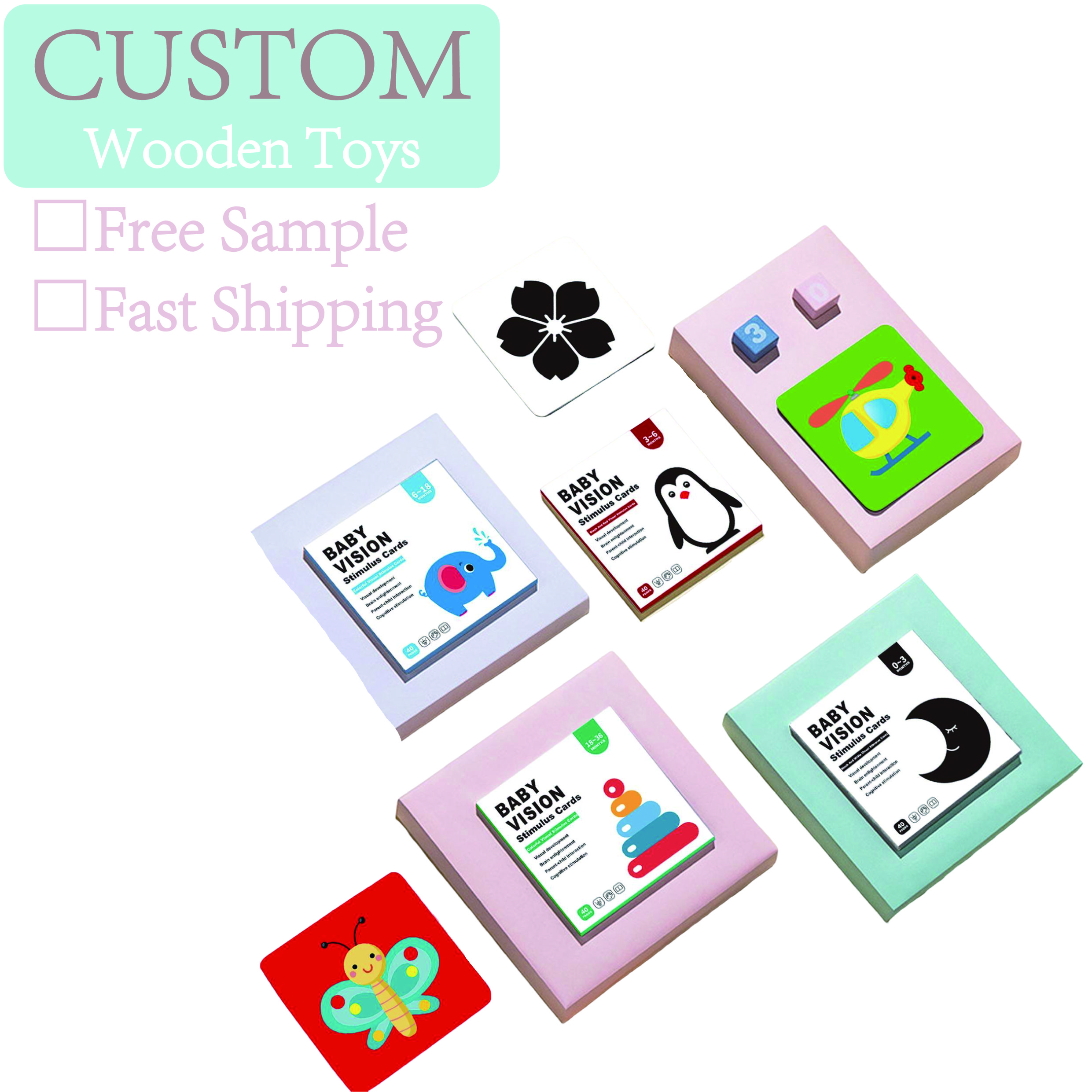H54cdaece31164e509c6741851a28d4f0c Wholesale Customized Early Learning Visual Stimulation Flashcards Printed Talking Learning Cards for Children - Image 1
