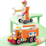 Montessori Early Learning Wooden Multifunctional Children's Tool Car Exercise Hand-eye Coordination Assembly Toys