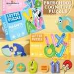 Cross-Border Refrigerator Stickers Children Alphanumeric Cognitive Montessori Educational Puzzles Education Toys