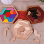 Child Early Educational Handmade 3D Wooden Puzzle Toy Jigsaw Puzzle Game for Age 2 to 4 Years