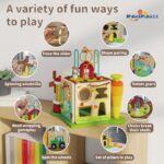 Multifunctional Box Bead Toy Shape and Color Matching Bead Farm Multifunctional Box Early Learning Toy