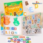 Wood Stickers for Children Kindergarten Math Alphabet Early Education Teaching Aids Finger Counting Letters Numbers