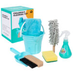 Wholesale New Children's Playhouse Cleaning Set Simulate Plastic Cleaning Tool Toys Pretend Play Housekeeping Toys for Kids