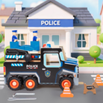 Multifunctional Busy Car & Fire Truck Toy with LED Light Button Disassembly Nut Wood Material for Children's Play