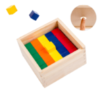 Wooden Blocks Set Wooden Color Matching Block Wooden Jigsaw Puzzle Space 3d 50 Pieces Cube