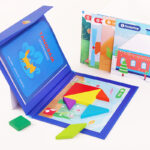 Intellectual Puzzle Magnetic Kids Educational Toy Montessori Style Wooden Advanced Version Tangram and Teaching Aid