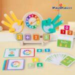 Children Intellectual Development Brain Puzzle Recognize Clock Finger Arithmetic Board Cognitive Digital Clock Teaching Aids