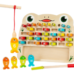 New Early Educational Wooden Toys Matching Catching Fishing Game Children's Hand-eye Coordination Toys