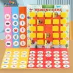 Wooden Ball Four-Color Movement Memory Chess Flip-Flop Fun Children's Educational Logical Thinking Training Color Matching Game