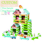 Children's DIY Early Education Building Blocks Set 120 Pcs Mortise Tenon Assembled Wooden Toys for Construction  Learning