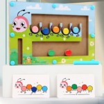 Early Education Wooden Pen Caterpillar Moving Maze Toy Small Bead Puzzle for Kids CE CPC Certified Intelligence Game