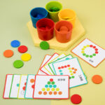 Montessori Early Education Cognitive Shape Color Classification Cup Matching Cognitive Training Toys for Kids