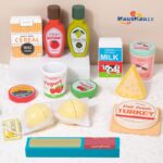 Early Education Wooden Soy Sauce Dish Plate Tomato Sauce Bottle Shape Pretend Play Interactive Kitchen & Food Toys for Children