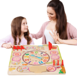 Multiplayer Beginner Math Addition and Subtraction Arithmetic Games Tabletop Game for Kids with a Farm Theme Wooden Toys