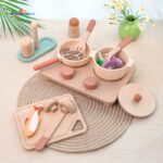 Children's Early Education Educational Play House Cooking Cooking Pots and Pans Group Simulation Kitchen Wooden Toys