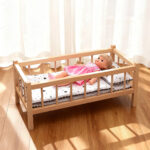 New Arrival MarsMarie Mini Wooden Dollhouse Furniture Toys Set with Toy Model Bed Pillow Mattress Cover for Mini Dolls