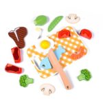 Wooden Magnetic Simulation Fruit Kitchen Set Toys Cutting Vegetable Game Play Set