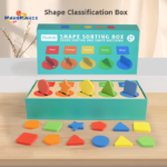 Wooden Children's Color Shape Sorting Learning Box Exercises Fine Motor & Brain Cognitive Skills Educational Toys