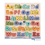 Montessori Educational Learning Wooden Toys Children Letter Wood 3D Jigsaw Puzzles Board Games Preschool Diy for Kids