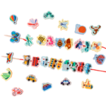 Children's Animal Cognition Wooden Toy Beaded String Line Hand-eye Coordination Educational Children's Toy