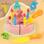 Children's Educational Pretend Play Toy Wooden Simulation Birthday Cake Fun Cake Cutting Activity Birthday Gift