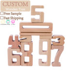 Early Education Montessori Beech Wood Digital Building Blocks Kindergarten Mathematics Teaching Tools
