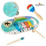 Children's Wood Hand Drum Percussion Instrument for Orff Kindergarten Instrument Combination Music Toy
